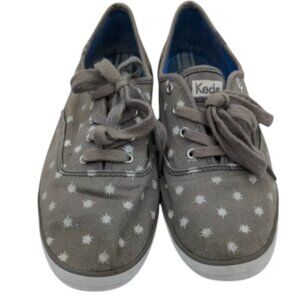 Keds Women's Gray With Starburst Twill Sneakers Size 9 Gray Lace Up Classic